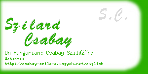 szilard csabay business card